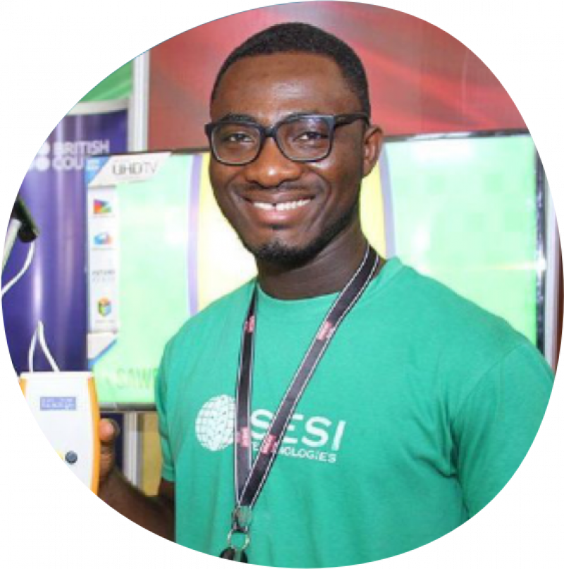 Isaac Sesi, a Ghanaian innovator working to “create an Africa where no one has to go to bed on an empty stomach anymore.”